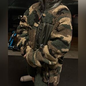 Superdry Mountain Sherpa Camo Track Top Jacket Large